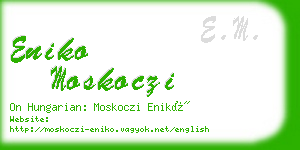eniko moskoczi business card